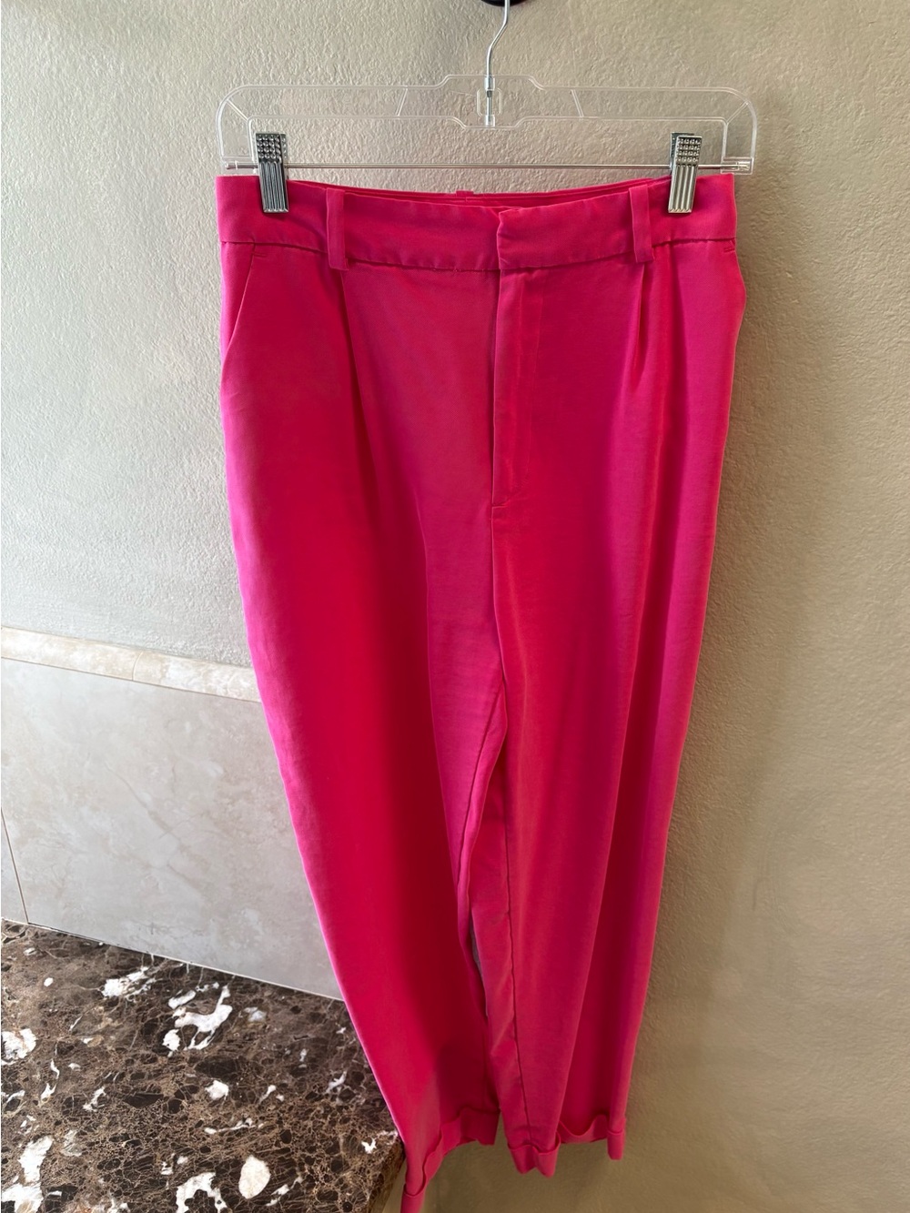 Zara Hot Pink Tailored Trousers